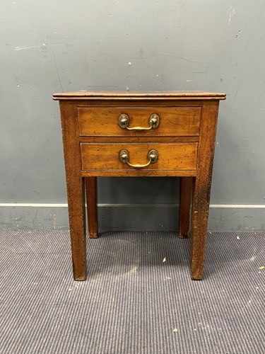 Lot 799 - A two drawer side table; together with a...