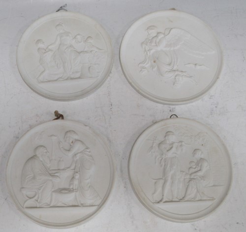 Lot 6 - Set of four round Royal Copenhagen Eneret...