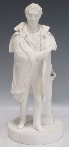 Lot 4 - Minton biscuit porcelain caped figure Duke of...