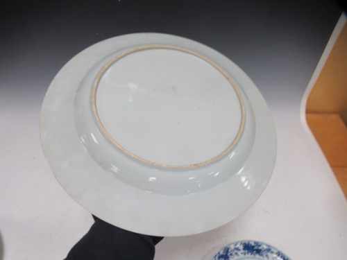 Lot 120 - A large Chinese blue and white plate, 18th...