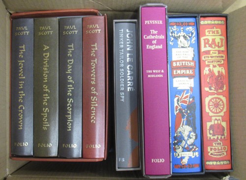 Lot 465 - Three boxes of Folio Society books including...