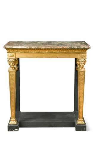 Lot 532 - A Regency Revival marble top console table, early 20th century
