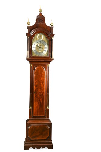 Lot 587 - John Rainsford London, a George III mahogany longcase clock