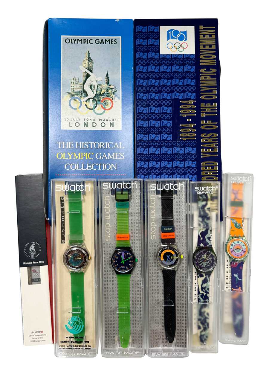 Lot 192 - A group of Swatch watches