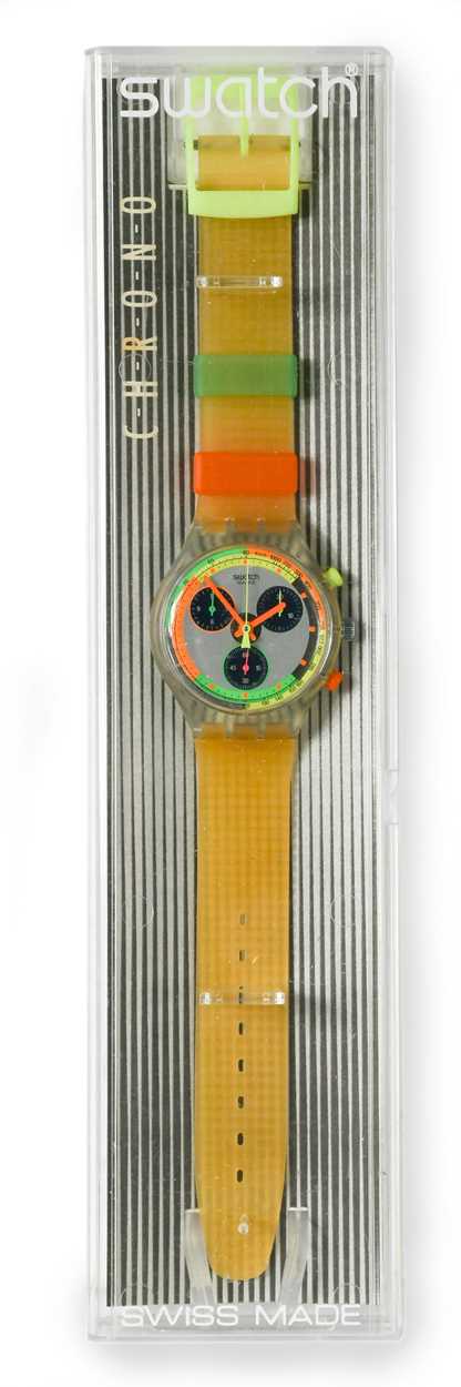 Lot 202 - A Swatch chronograph wristwatch, Jelly Stag (SCK104)