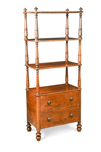 Lot 461 - A Victorian rosewood four tier what-not