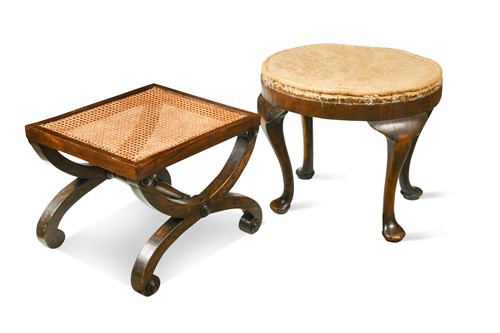 Lot 509 - A George II walnut stool