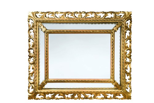 Lot 507 - An Italian carved giltwood mirror, late 19th century