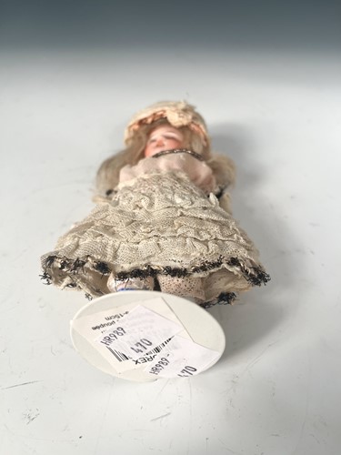 Lot 37 - A J.D. Kestner all bisque miniature mignonette closing eye doll