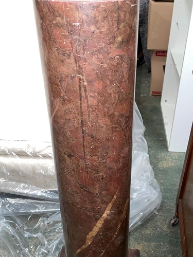 Lot 531 - A dark red/brown marble column, probably early 20th century