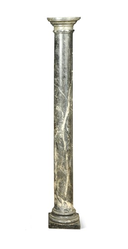 Lot 425 - A streaked grey marble column, probably early 20th century