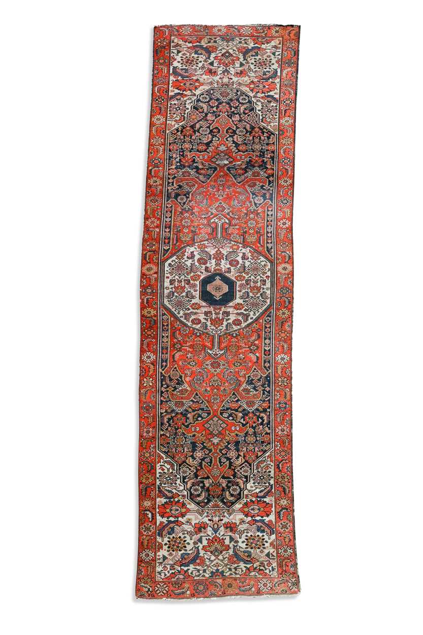Lot 594 - A Persian runner, possibly Heriz/Karaja, early 20th century