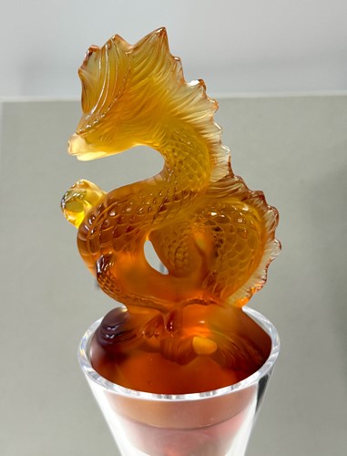 Lot 11 - Tianlong Dragon, a modern Lalique decanter and stopper