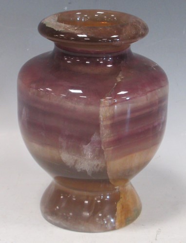 Lot 30 - A Blue John urn, modern, 13cm high