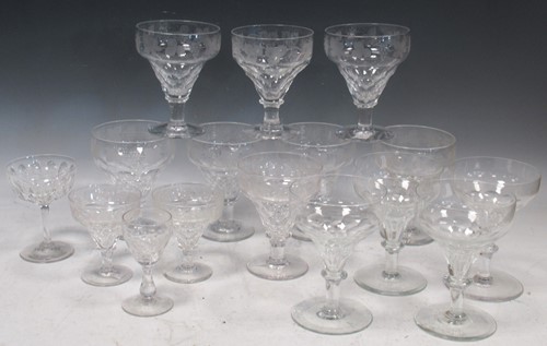 Lot 9 - A collection of 19th century glass rummers...