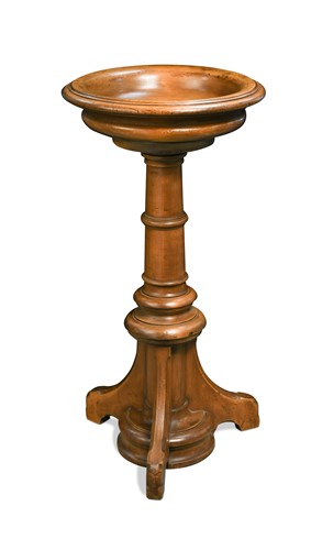 Lot 561 - A Victorian ecclesiastical church offertory pedestal bowl