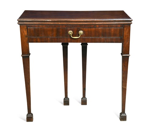 Lot 407 - A George III mahogany card table