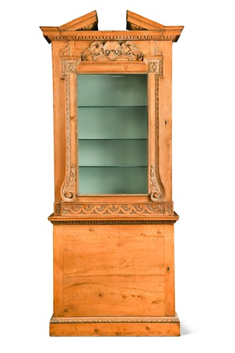 Lot 382 - A George II pine pier cabinet in the manner of William Kent