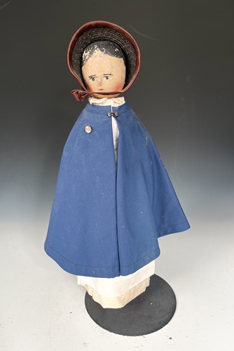 Lot 46 - A painted wood Dutch doll