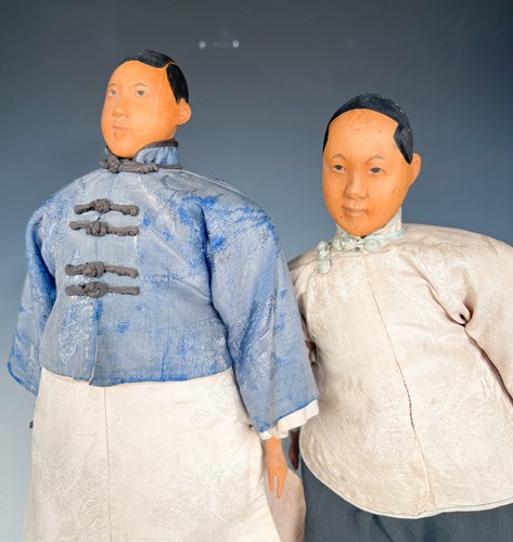 Lot 114 - Two Door of Hope Mission wooden dolls
