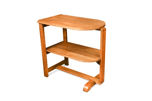 Lot 218 - An Art Deco period quarter-sawn pale oak side table, circa 1930