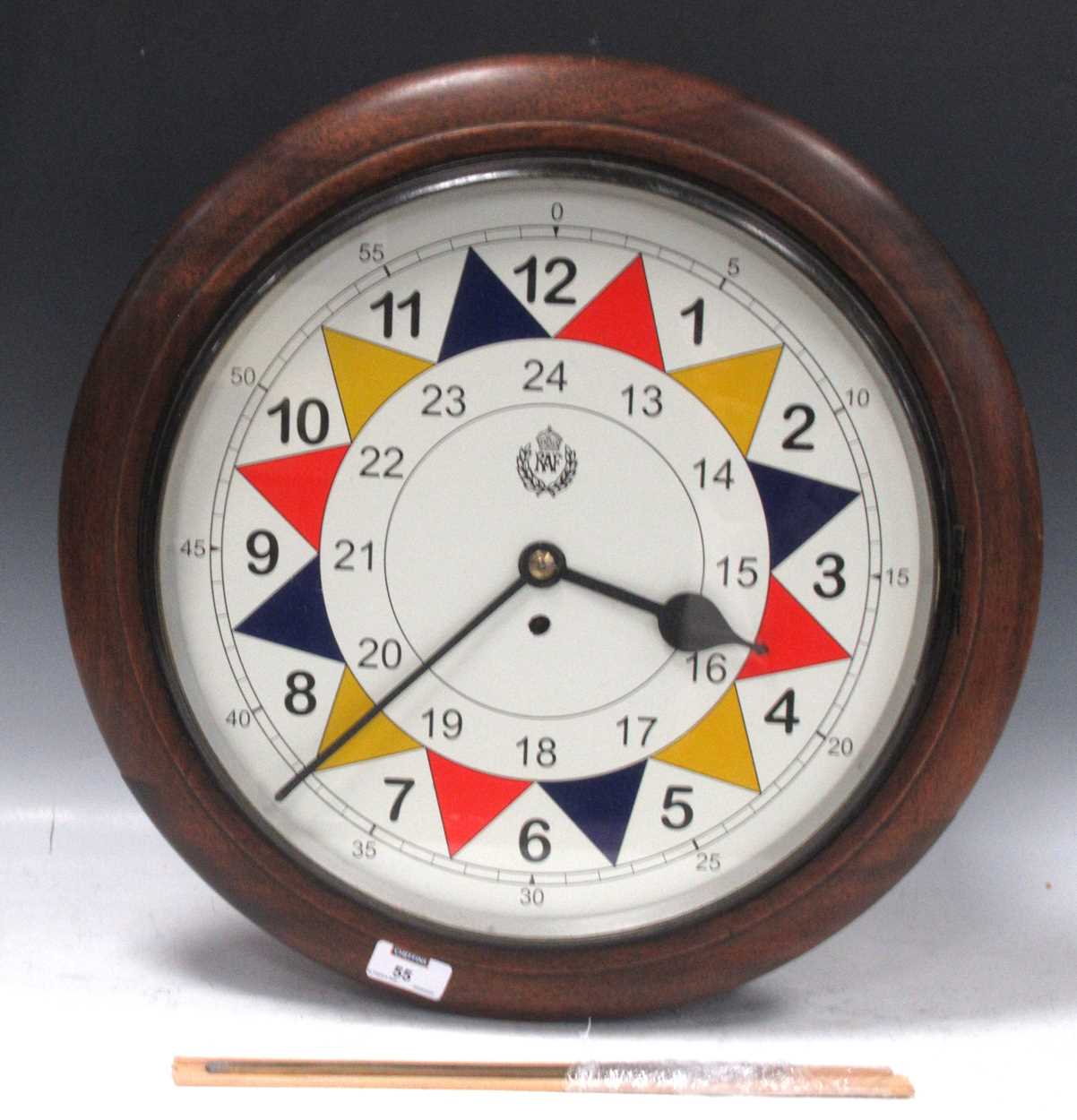 Lot 55 - A fusée wall clock with reproduction RAF...