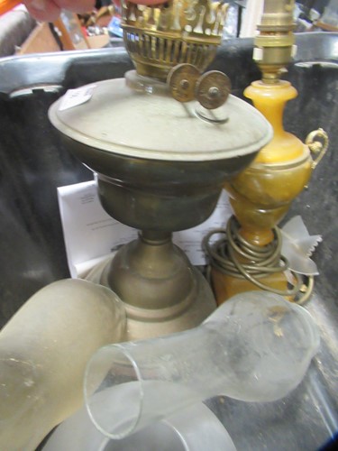 Lot 156 - A pair of 20th century lanterns with glass...