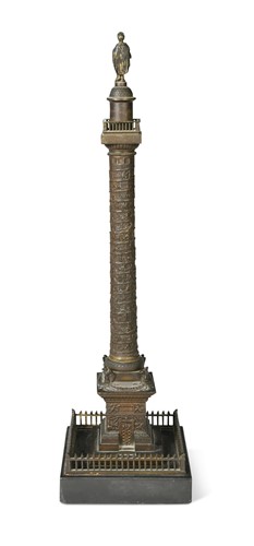 Lot 502 - A bronze Grand Tour model of Trajan's Column, late 19th century