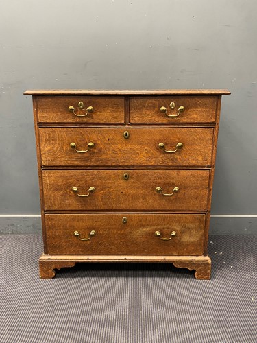 Lot 713 - An 18th century provincial oak chest of...