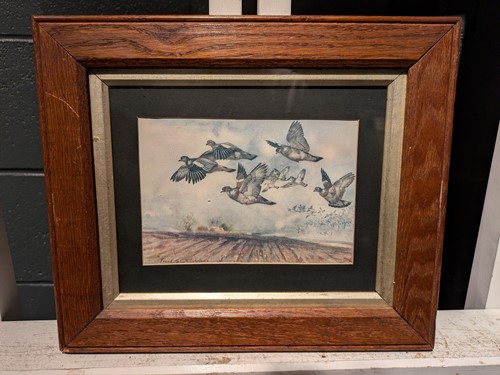 Lot 449 - A Group Of Bird Themed Pictures And Sculpture