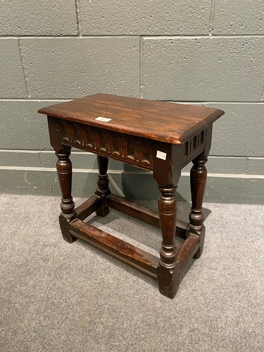 Lot 632 - An 18th century joint stool or low side table...