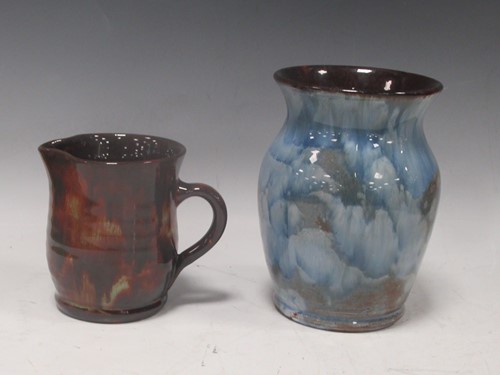 Lot 27 - Ewenny Pottery (Wales) small jug with brown...