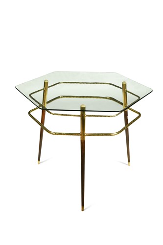 Lot 360 - Attributed to Cesare Lacca (born 1929), a glass topped occasional table
