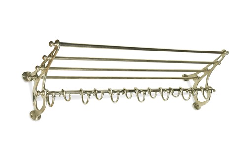 Lot 325 - A 'Pullman' style nickel-plated luggage rack