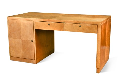 Lot 313 - An Art Deco maple desk