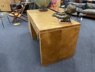 Lot 313 - An Art Deco maple desk