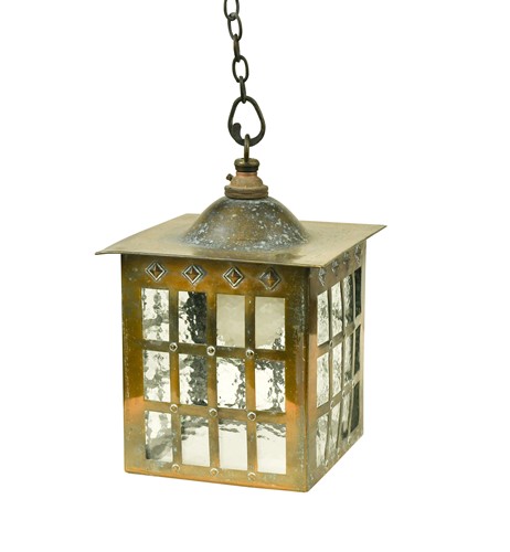 Lot 238 - An Arts & Crafts brass hall lantern