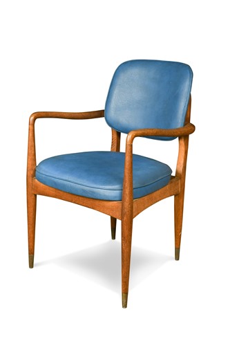 Lot 336 - A mid-century Danish oak elbow chair