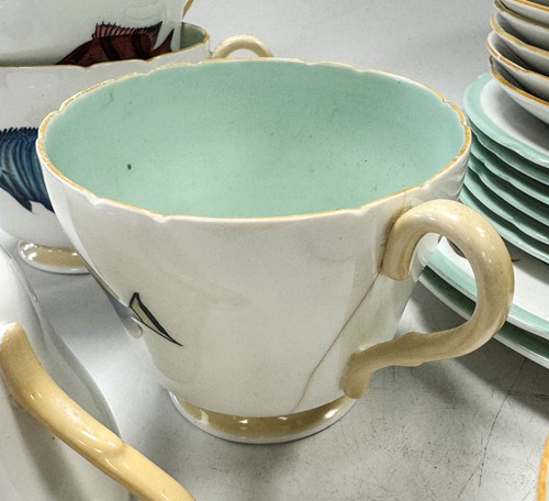 Lot 37 - Shelley for Rowland Ward, a Fish pattern part tea set
