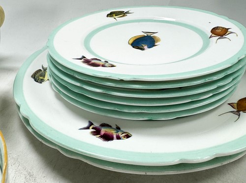 Lot 37 - Shelley for Rowland Ward, a Fish pattern part tea set