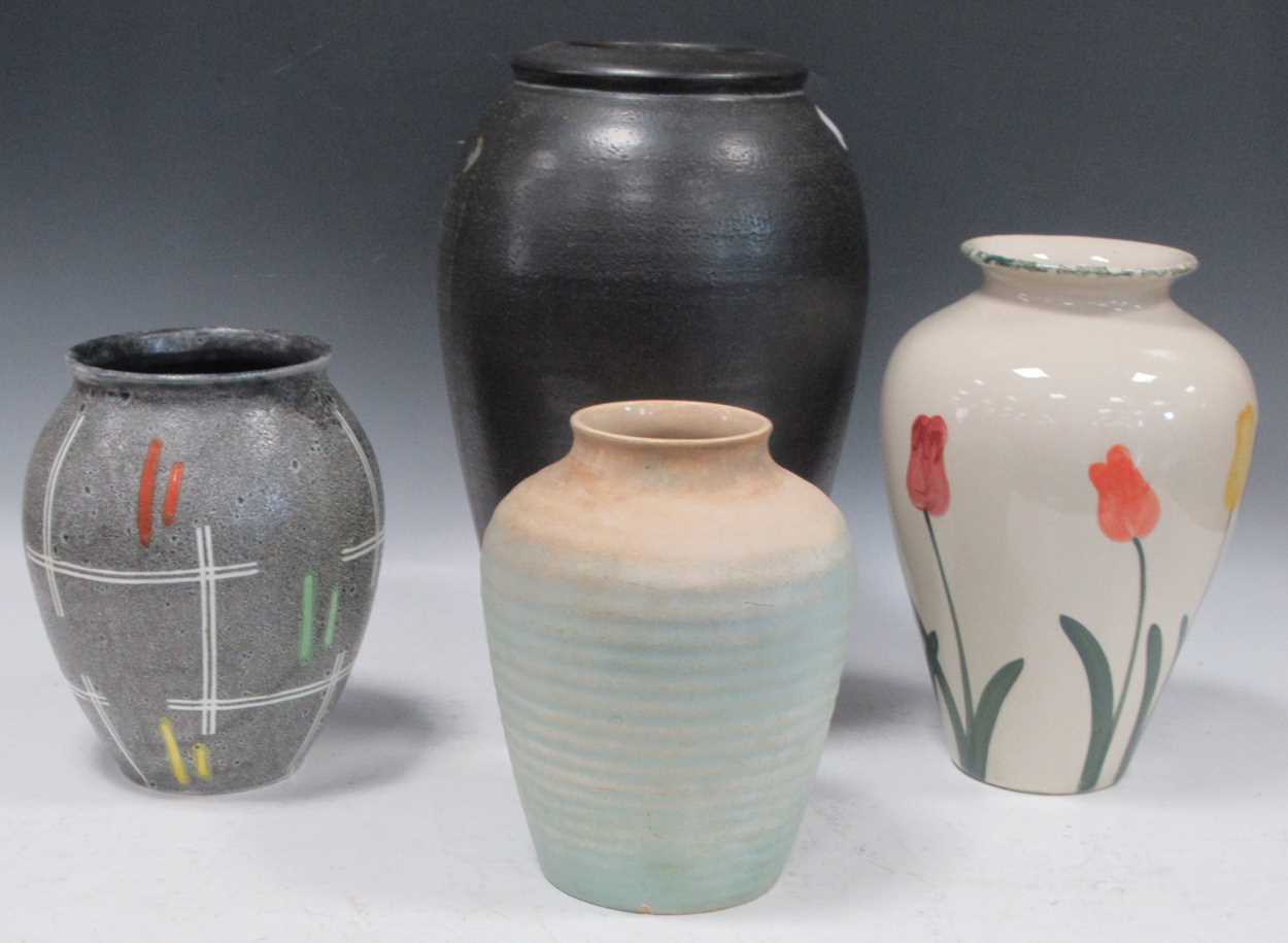 Lot 106 - Decorative vases to include a Wemyss style...