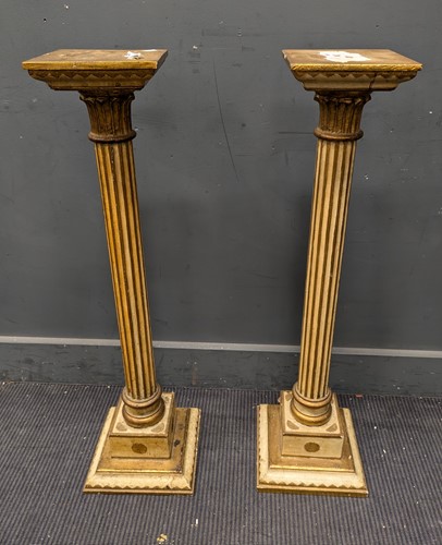 Lot 664 - A pair of gilt wood and painted neo-classical...
