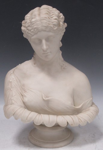 Lot 45 - Early 19th century Parian bust of Clytie,...