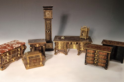 Lot 26 - A group of modern model 'boulle' furniture pieces by Ian Glasspool