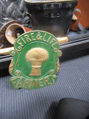 Lot 99 - Collectables - to include fire insurance signs...
