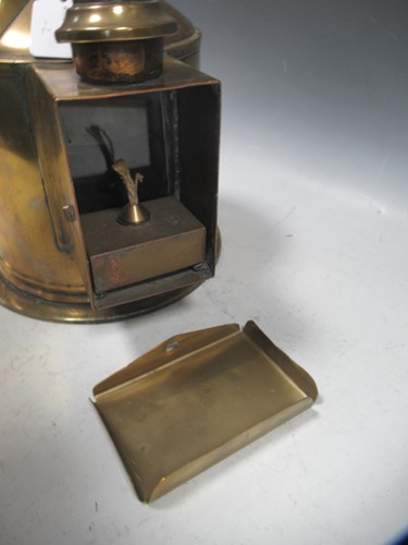 Lot 80 - A brass ship's binnacle floating compass,...