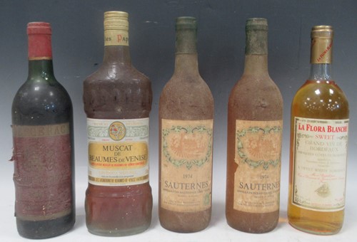 Lot 38 - Wine, to include Sauternes 1974 two bottles,...