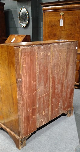Lot 310 - A walnut bureau, early 18th century