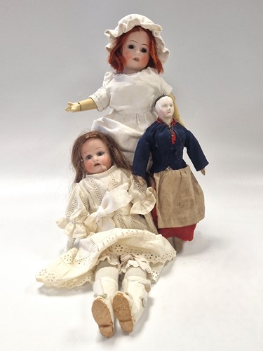 Lot 77 - A Hermann Steiner bisque headed doll