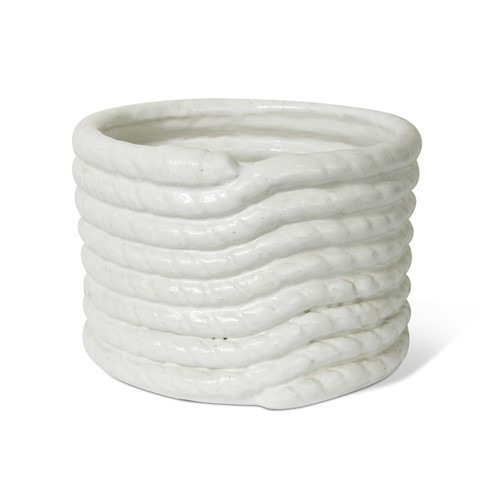 Lot 42 - Attributed to Rupert Lee (1887–1959), a white glazed coil-built vase